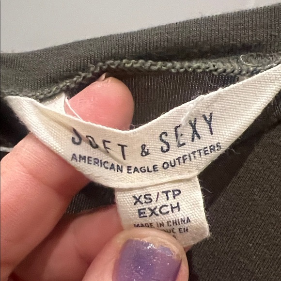 American Eagle Outfitters Olive Tank Top - Picture 2 of 5